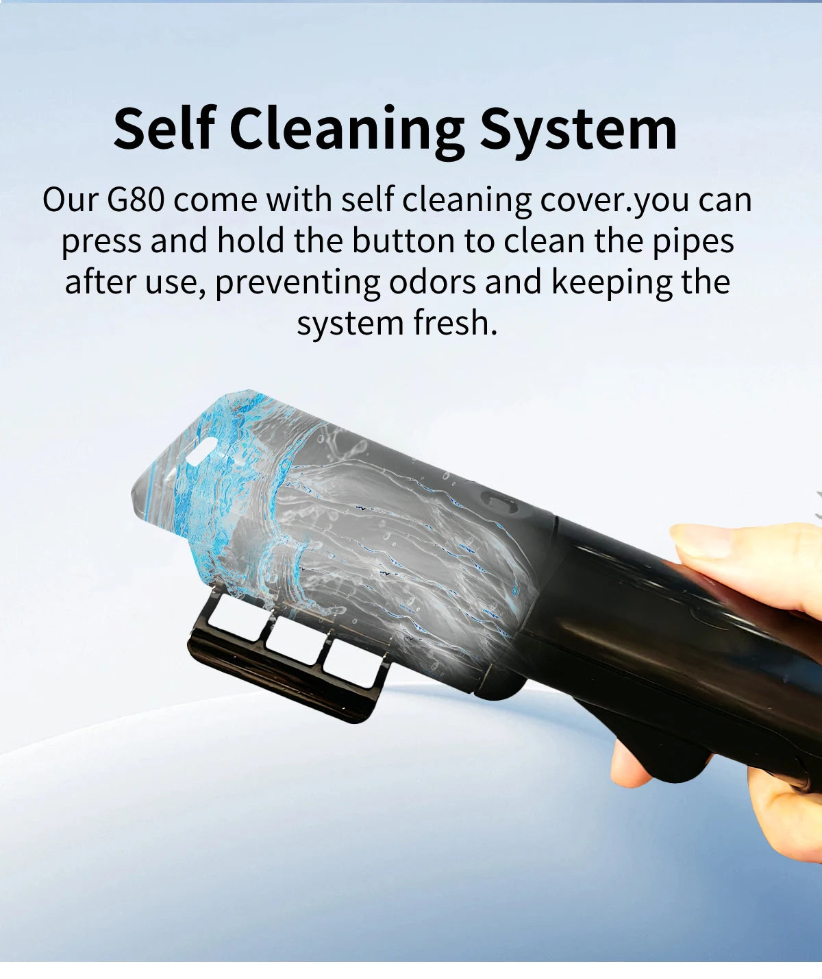 ABIR G80 Handheld Carpet Cleaner — 150000Pa Wet & Dry Vacuum for Home, Sofa, Window, Car, Pet & Upholstery Spot Cleaning
