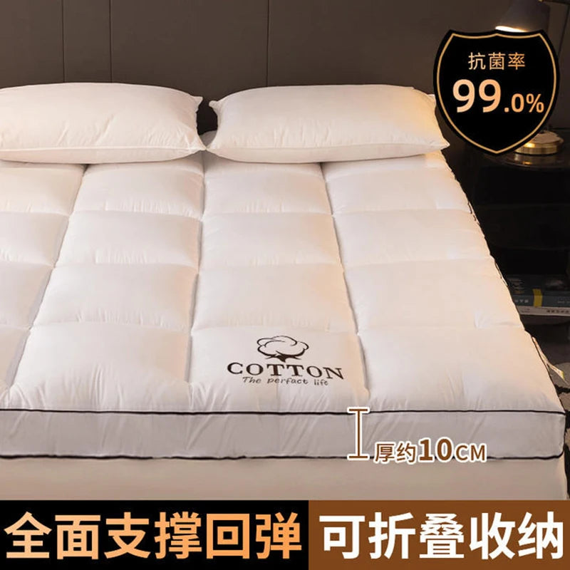 Hotel-Grade Thickened Mattress Topper – Soft Cushion for Single & Double Beds, Dorm & Home