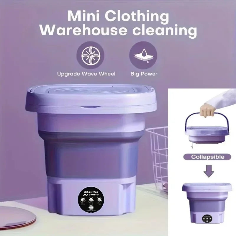 Portable Washing Machine And Dryer Combination,Mini Folding Washing Machine With Disinfection Function For Socks And Underwear