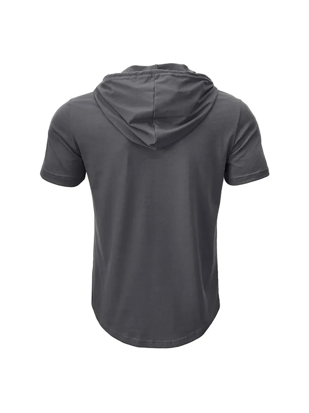 Men's Hooded Short-Sleeve Gym T-Shirt — Athletic Training Tee with Hood