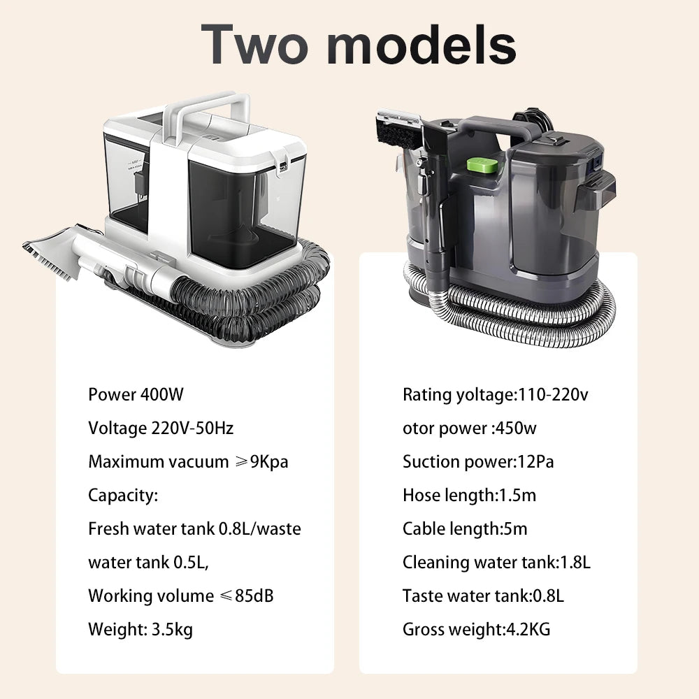 Tungfull All-in-One Carpet & Curtain Vacuum Cleaner — Multifunctional Fabric Cleaning Machine for Sofa, Vacuuming & Washing