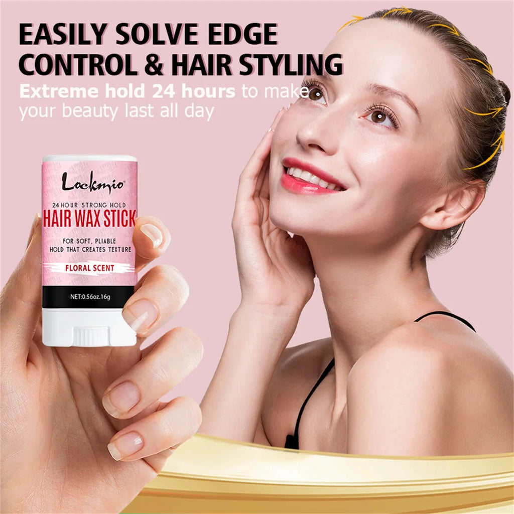 Professional Styling Wax for Women Anti-frizz Pomade Smoothing Broken Back Hair Mud Messy Hairs Control Wax Rod for Natural Wigs