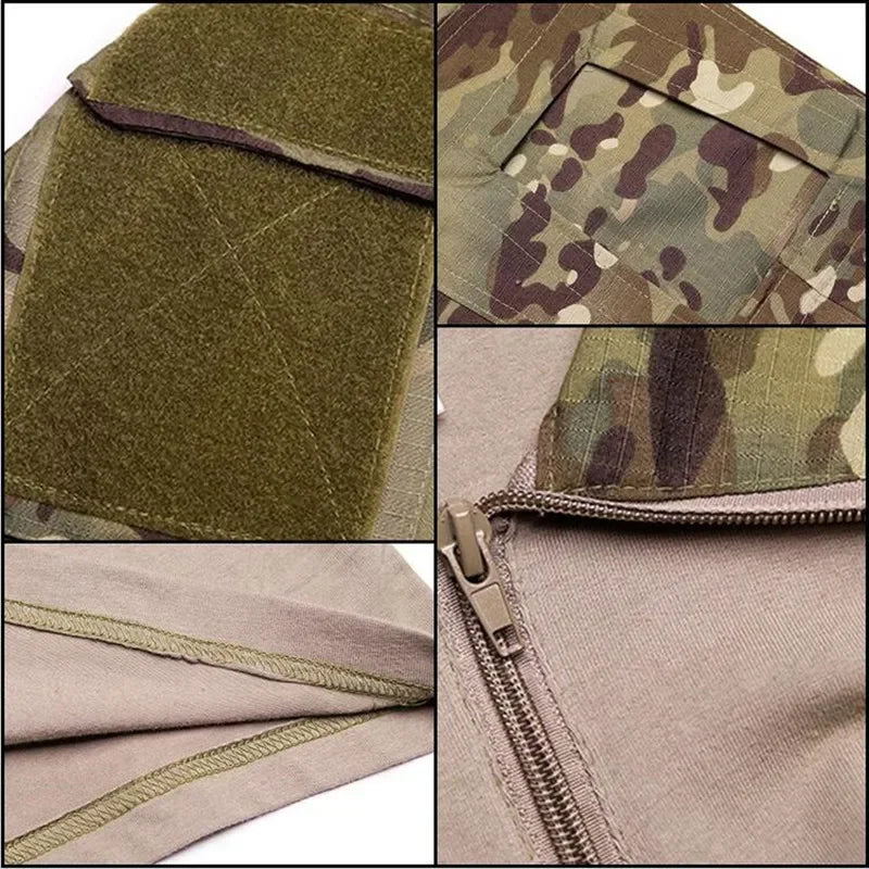 Men's Military Camouflage Long Sleeve Hiking Shirt — Tactical Outdoor Shirt