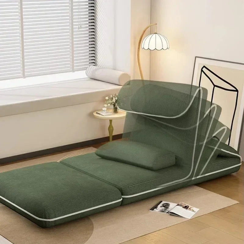 Foldable Fabric Sofa Bed — Lazy Tatami Lounge Chair