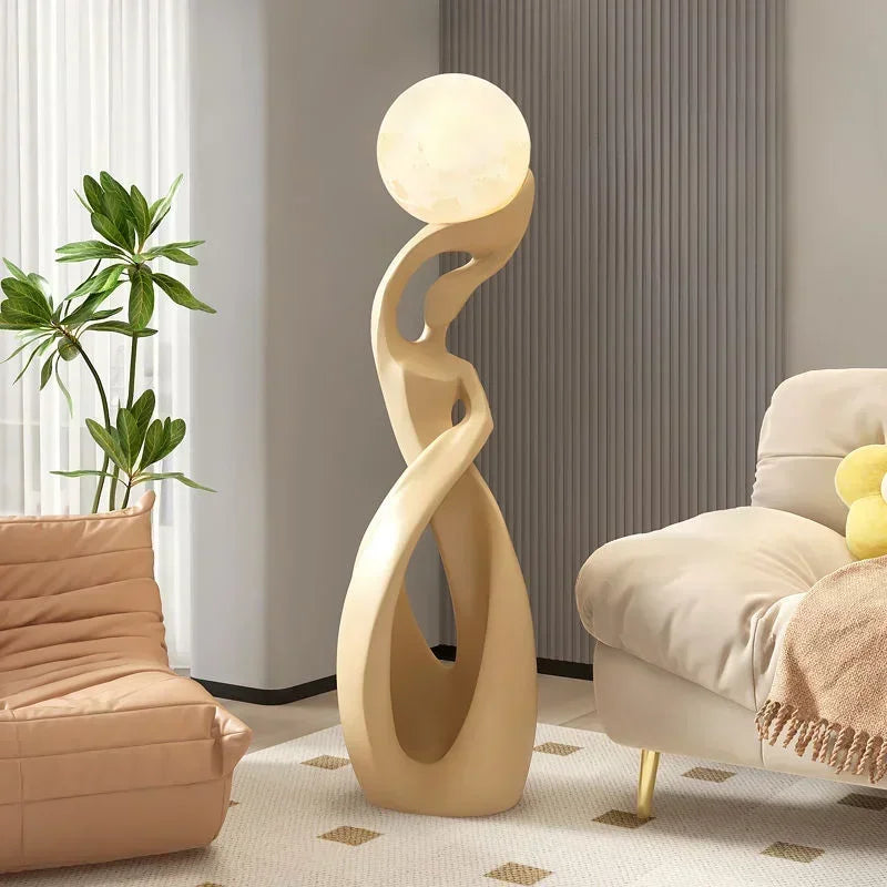 Sculptural Floor Lamp – 82 cm Black or Black-Gold