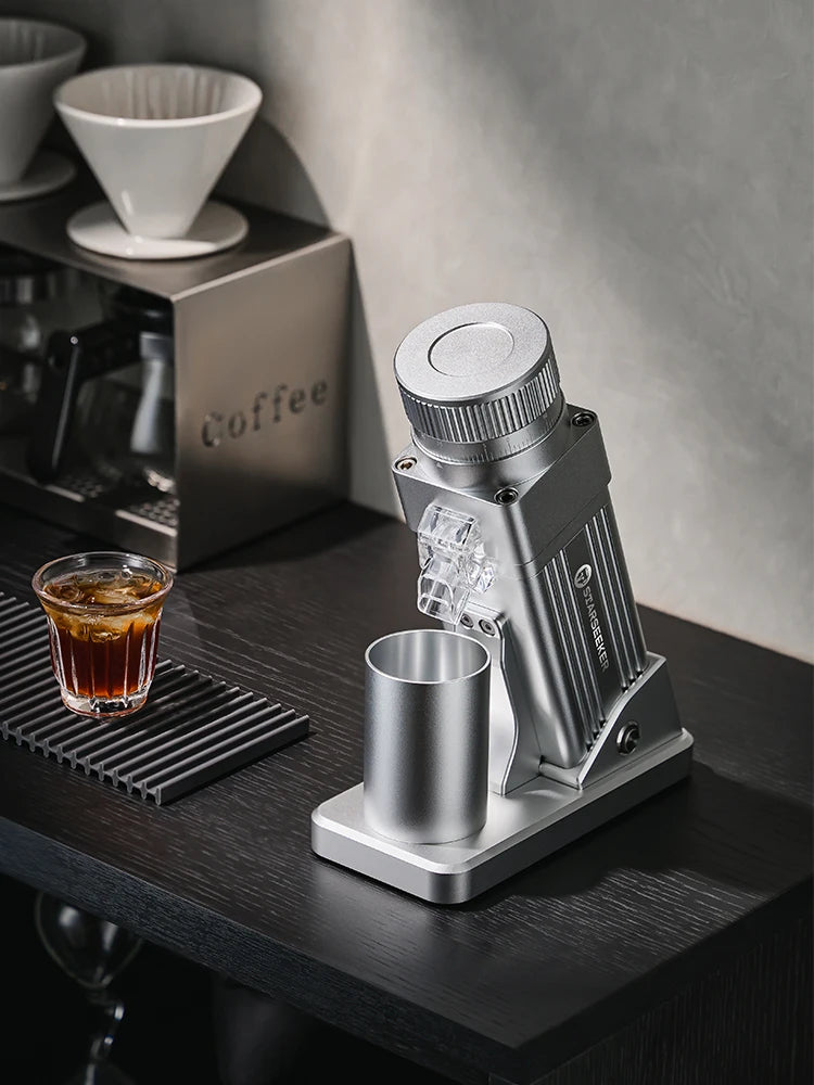 Electric Burr Coffee Grinder — 72W Conical Burr, 11+ Grind Settings, Aluminum Body