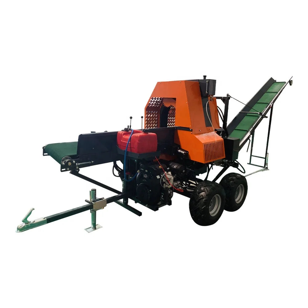 30T Hydraulic Firewood Processor – 27HP Gas Powered Log Splitter for Farm & Commercial Use