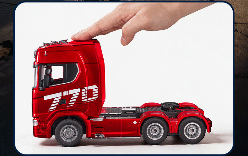 HUINA 1501 1:18 Scale RC Semi Trailer Truck with Sound & Lights – 770S Flatbed Engineering Model