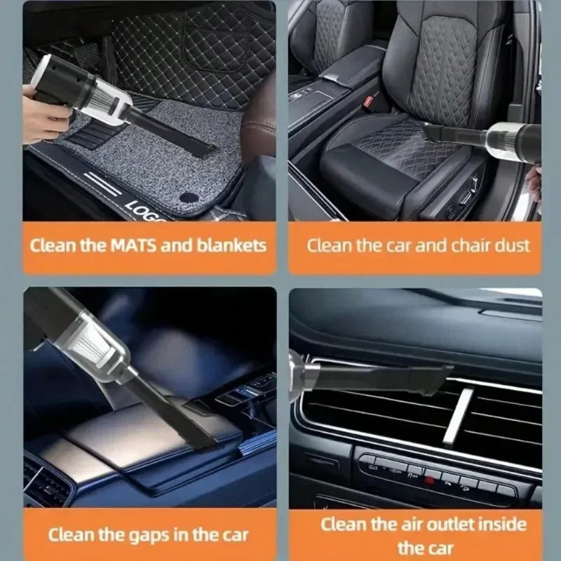 Wireless Handheld Car Vacuum – 5,500Pa USB Rechargeable
