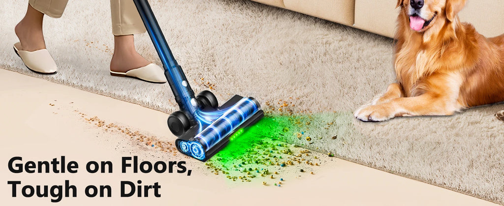 SUXIANGVAC Cordless Stick Vacuum Cleaner — 500W 55Kpa, 55-Min Runtime, Anti-Tangle, HEPA, Self-Standing