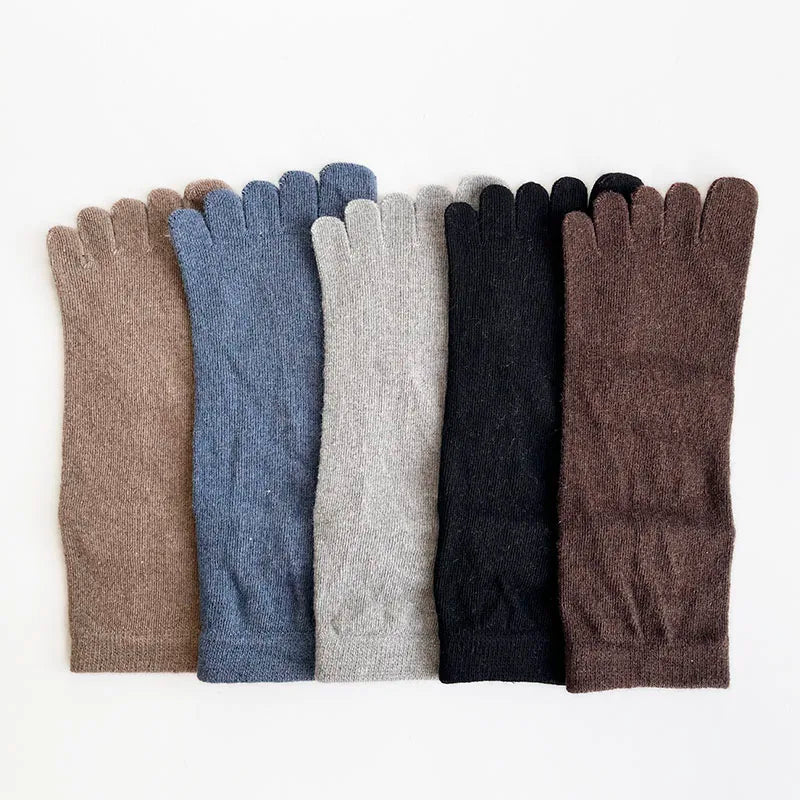 Men's Winter Five-Toe Socks, Single or 5-Pair Pack