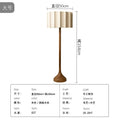 Wood Base Lamp – Pleated Fabric Table & Floor
