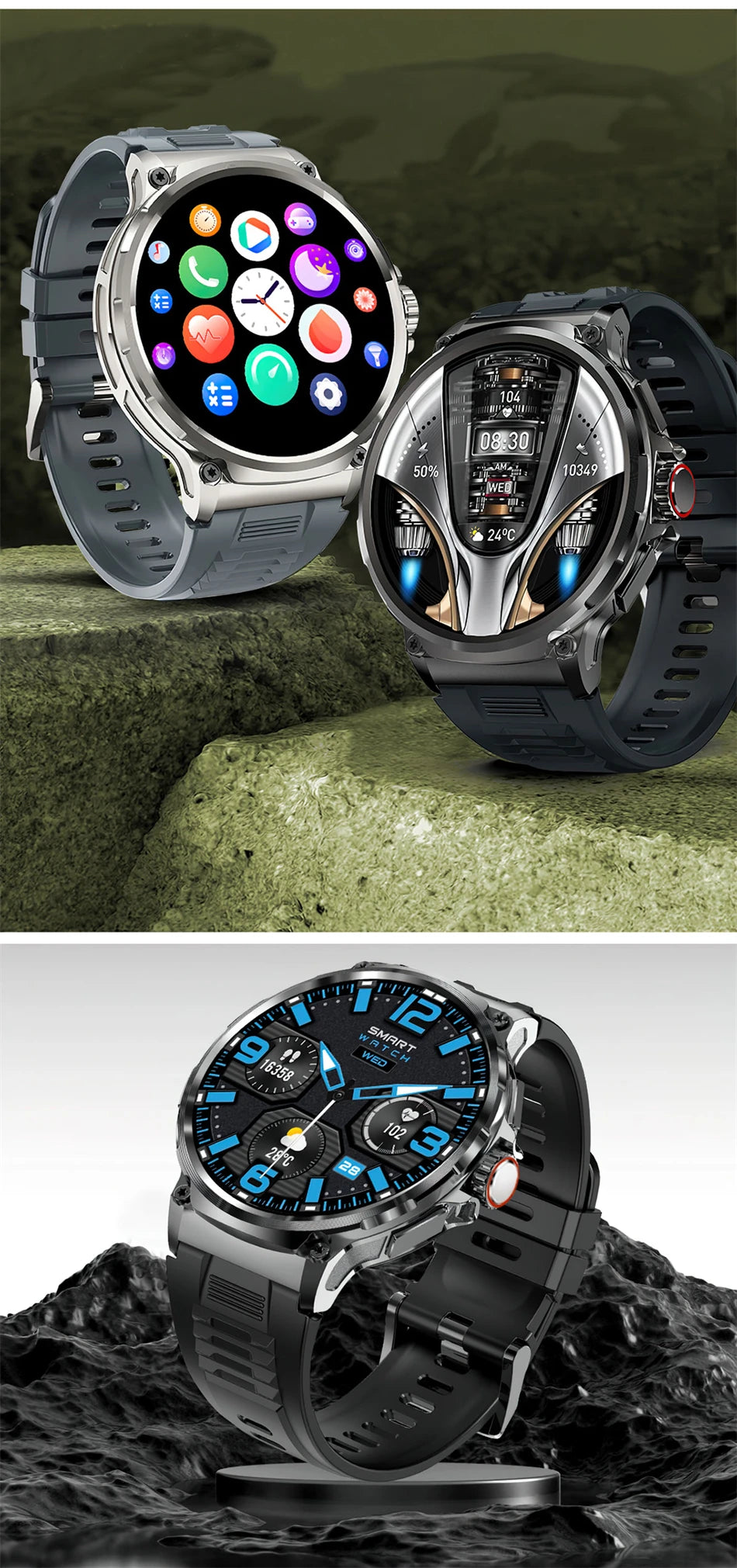 Men's GPS Smart Watch | 1.85" HD AMOLED 710mAh Bluetooth Call Sport Smartwatch for Android & iOS