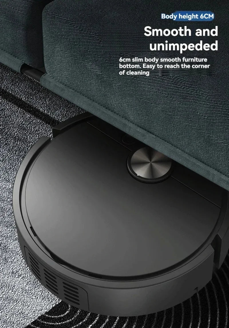 Lenovo 3-in-1 Smart Robot Vacuum Cleaner — 4000Pa Strong Suction for Hard Floors, Pet Hair & Carpets