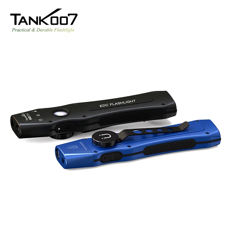 TANK007 WF02L 3-in-1 EDC Flashlight – White Light, 365nm UV & Green Laser, Magnetic Rechargeable
