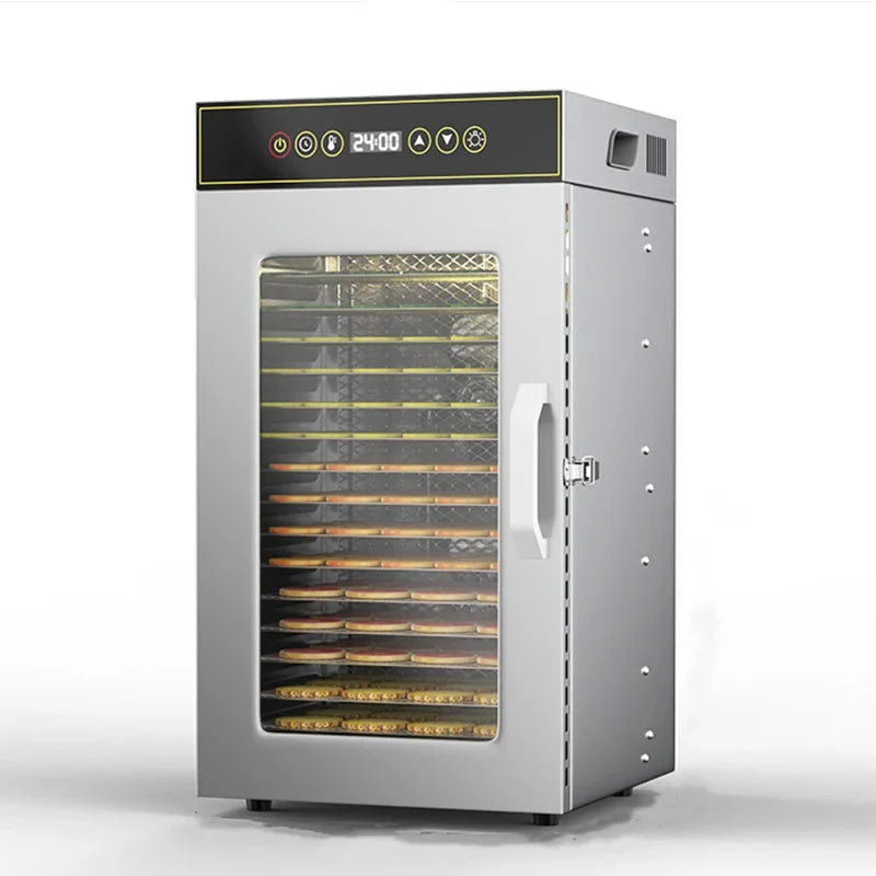 18-Layer Stainless Steel Food Dehydrator — Commercial & Home Use, Adjustable Temperature