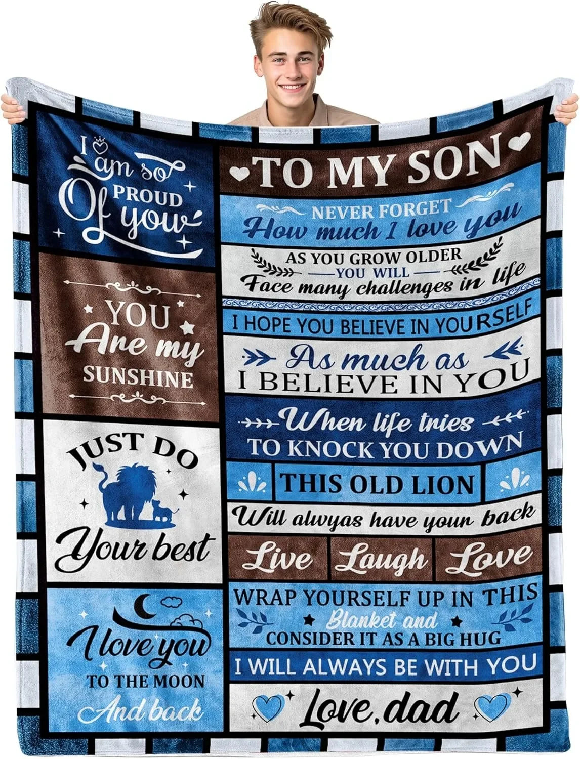 Family Gift Throw Blanket – Soft Warm Personalized Gift for Dad, Mom, Grandparents & Family