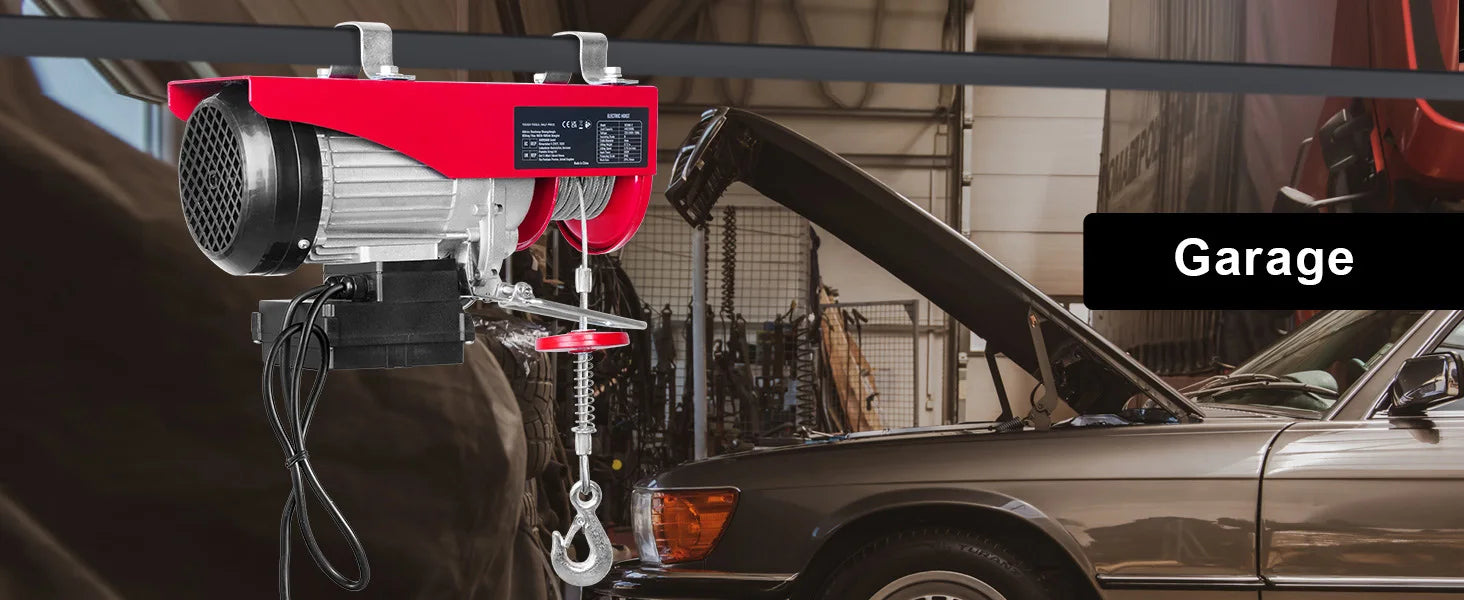 SucceBuy Electric Hoist Lifting Crane — 400-1000kg, Wireless Remote, Pure Copper Motor, CE Certified