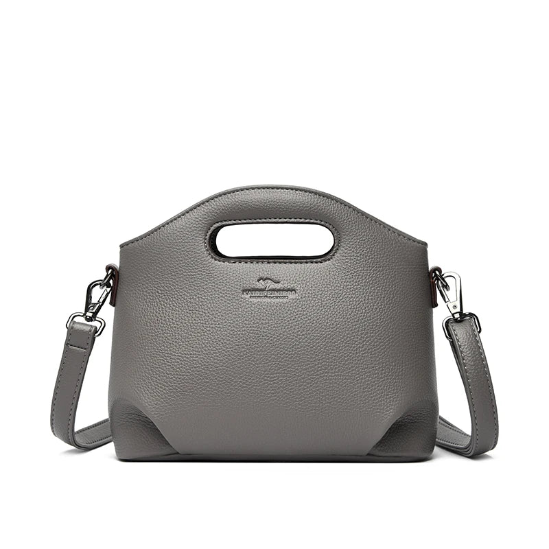 VANDERWAH Luxury Microfiber Leather Flap Shoulder Bag – Small Casual Tote Handbag for Women
