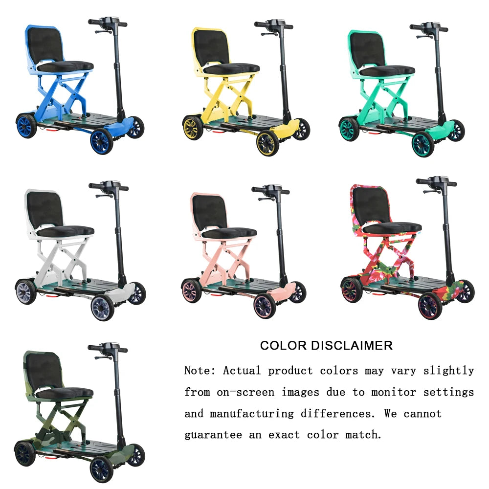 Compact 4-Wheel Mobility Scooter – 180W, 13–15 km Range