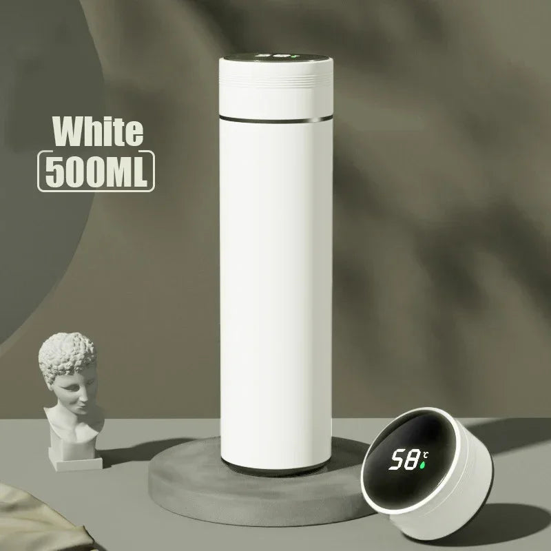 Trebalena 500ml Temperature Display Vacuum Thermos Bottle – 304 Medical-Grade SS, 24Hr Hot & Cold, Touch Temp Lid, 8 Colors