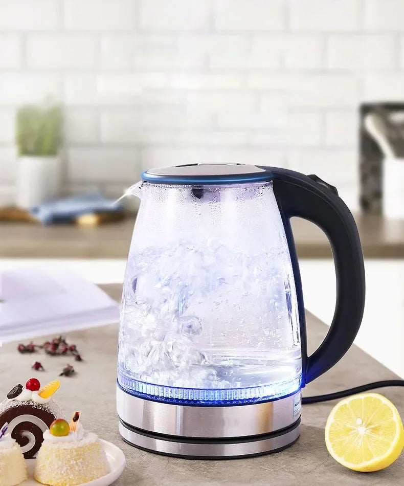 1.5L Electric Glass Kettle — Fast Boiling Borosilicate Tea Pot for Home & Office