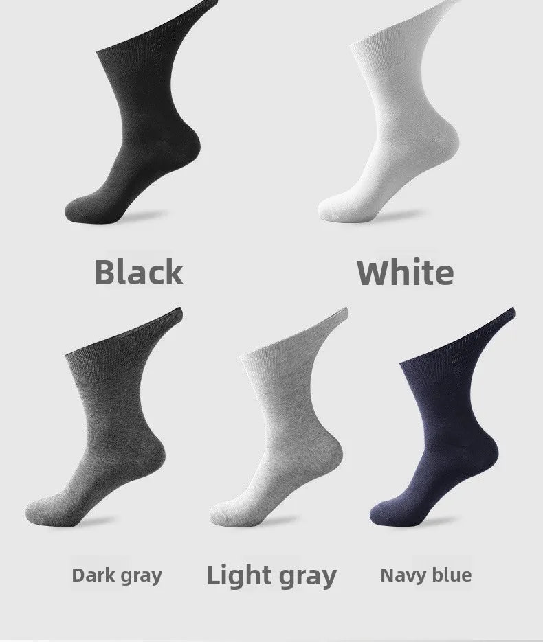 Women's Diabetic Non-Binding Socks – 5 Pairs for Pregnant, Elderly & Everyday Comfortable Breathable Black & White