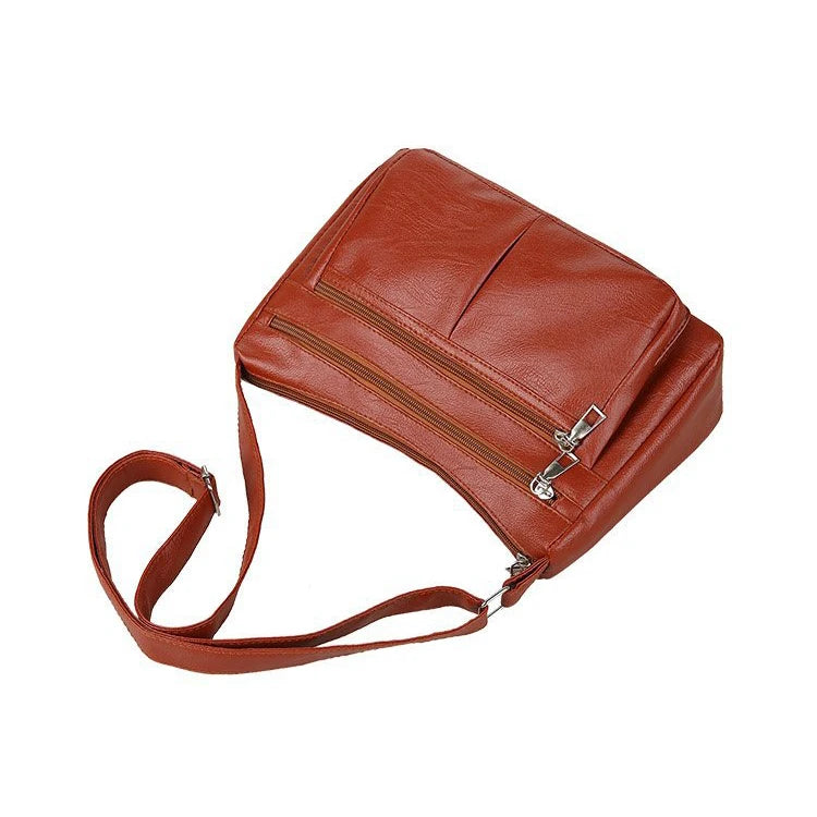 Korean Soft Leather Crossbody Shoulder Bag – Luxury Designer Tote for Women
