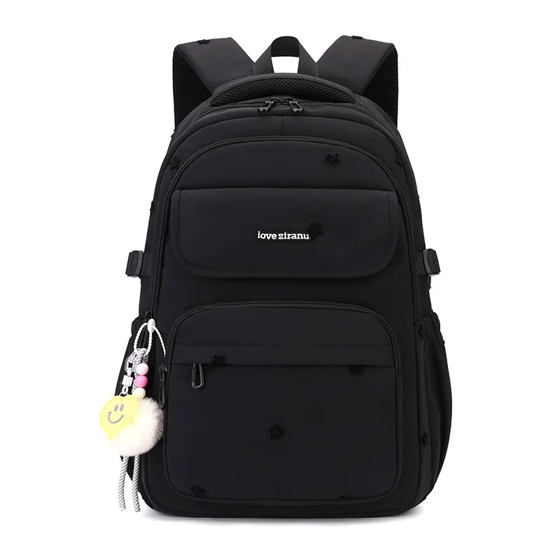Girls School Backpack – Nylon Everyday Book Bag
