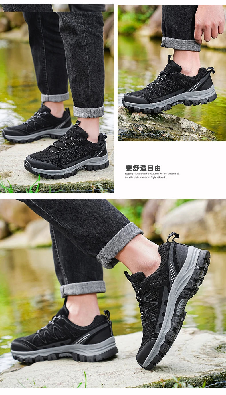 Men's Lightweight Breathable Outdoor Hiking Shoes — Sizes 39-48