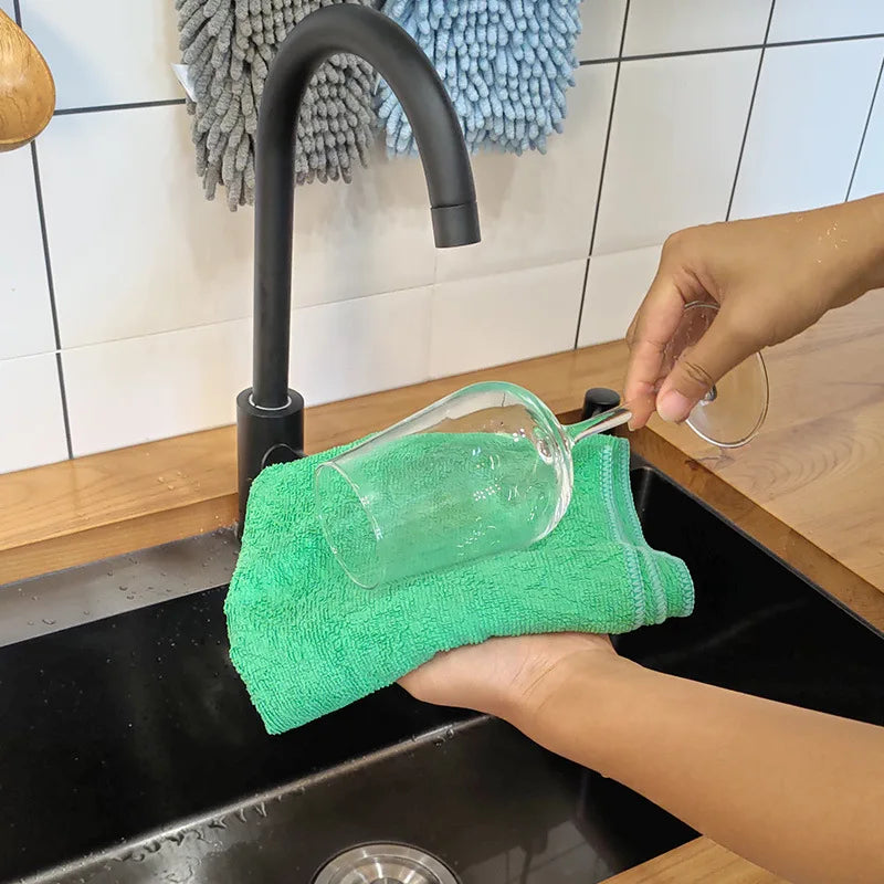5-Pack Microfiber Cleaning Cloths — 30x30cm Multi-Color Rags for Car, Kitchen & Glass