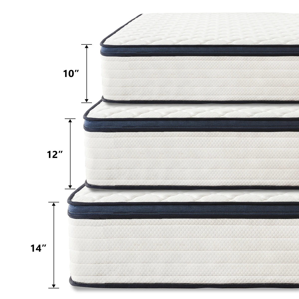 Queen Size Gel Memory Foam Hybrid Mattress – Pressure Relief, Medium Firm, Motion Isolation, Boxed