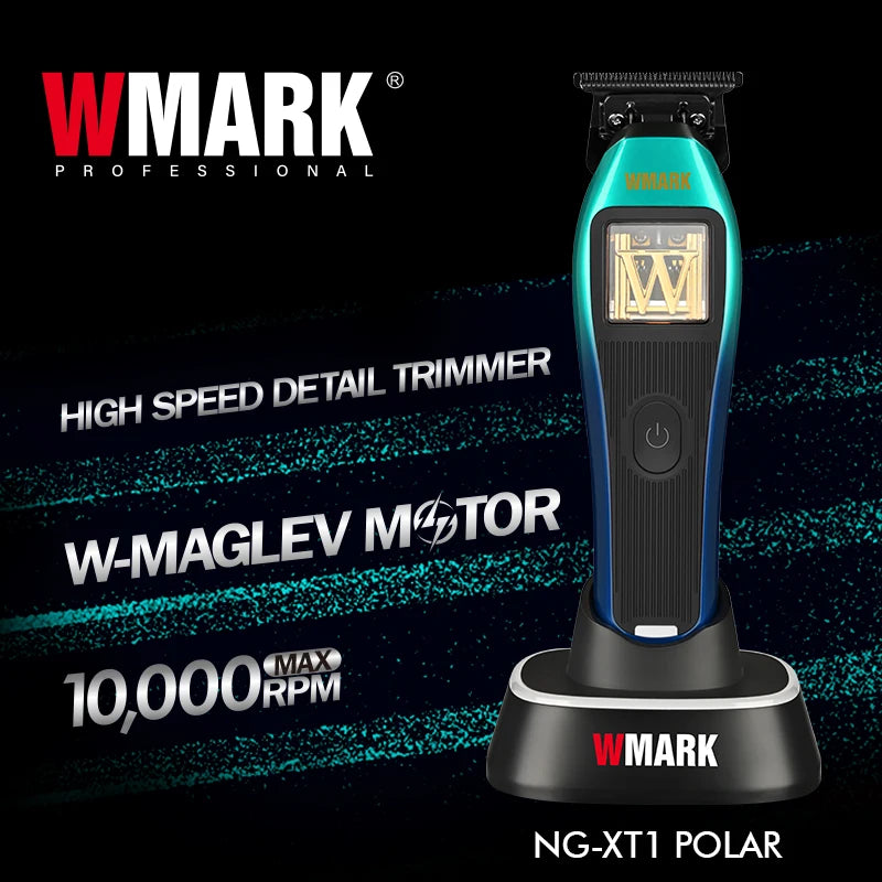 WMARK NG-X1 POLAR Professional Hair Clipper – Vector Motor, 10,000 RPM, DLC Blade, 150-Min