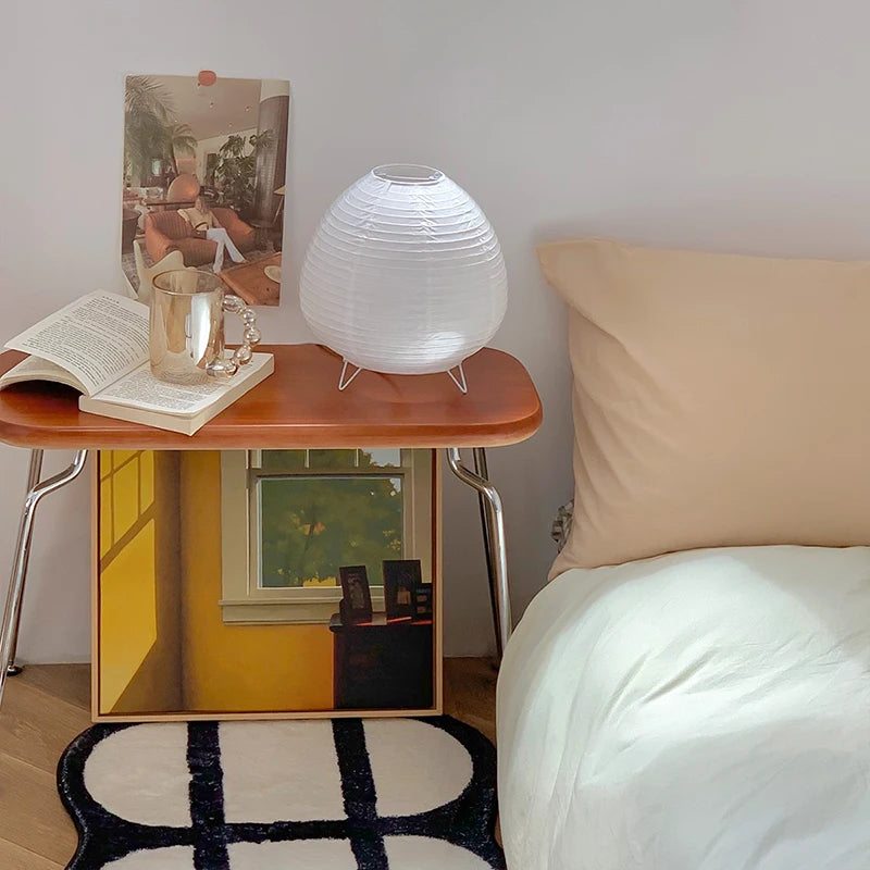 Rice Paper Table Lamp – White Lantern Design