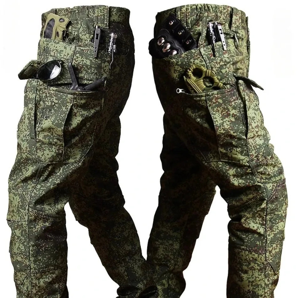 Men's Camo Waterproof Tactical Jacket & Fleece Pants Set – Winter Hunting Outdoor 2-Piece