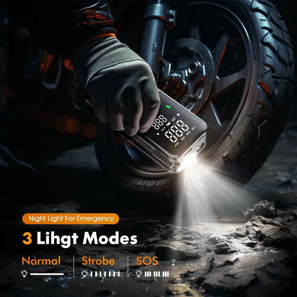 CARSUN Cordless Tire Inflator with Digital Display