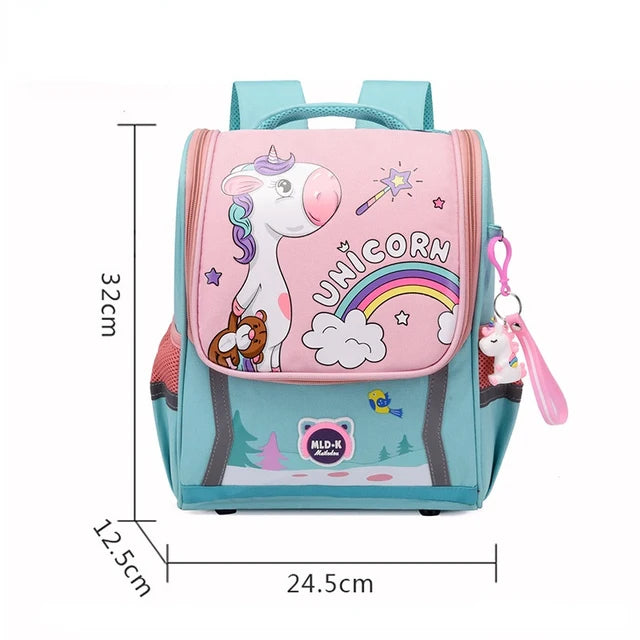 Unicorn School Backpack – Kids Canvas Bag & Size Options