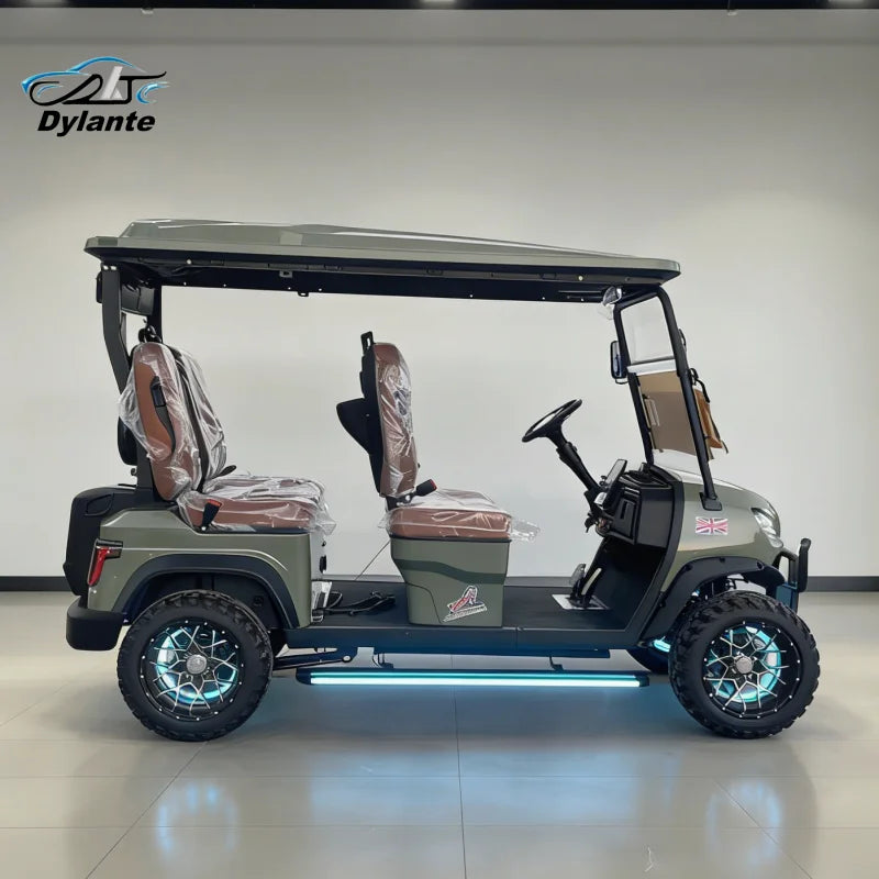 2026 Latest Solar Panel Charging Customized Off-Road 60V 4KW/5KW Outdoor Hunting Car Legal Electric Golf Cart