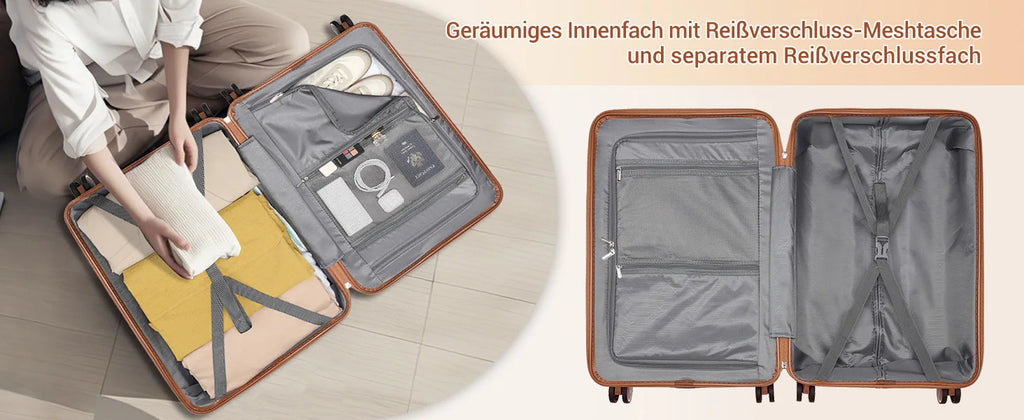 British Traveler PP Luggage – 8 Spinner Wheels & TSA Lock