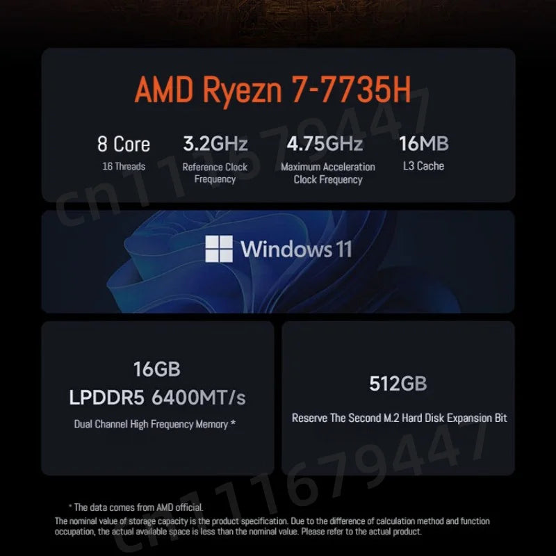 Xiaomi Redmi Book 14"/16" Laptop – AMD Ryzen 5/7 7535H/7735H, 16GB DDR5, 512GB SSD, Win11