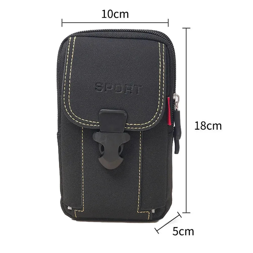 Men's Tactical MOLLE Belt Phone Holster – Waist Bag, Card Holder & Duty Belt Pack
