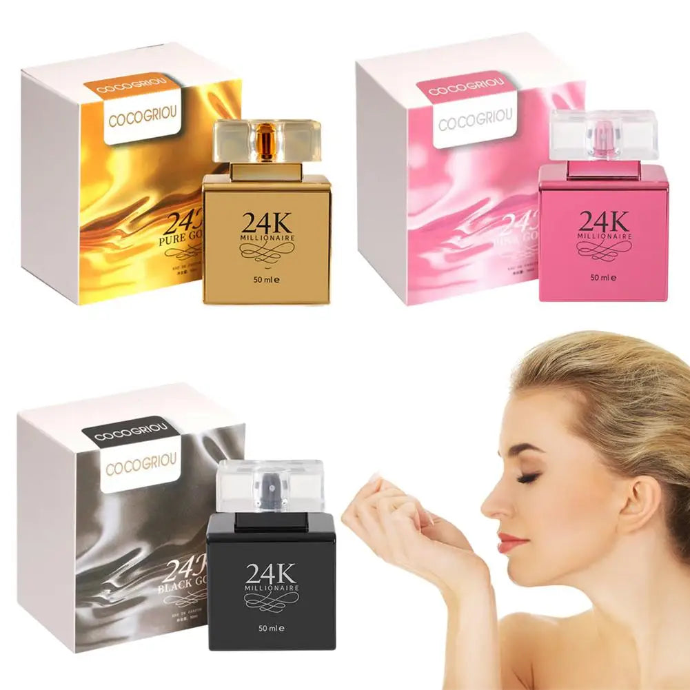 24K Gold Luxury Women's EDP 50ml – Floral Fruity Long-Lasting Fragrance