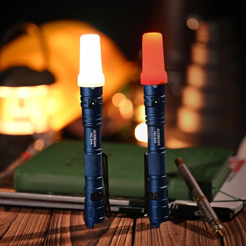 ACEBEAM TAC 2AA EDC Flashlight – Rechargeable Wide Voltage LED Torch with Self-Defense Strobe