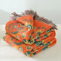 Boho Muslin Gauze Throw Blanket – Tassel Sofa Cover & Bedspread for Home, Adults & Kids