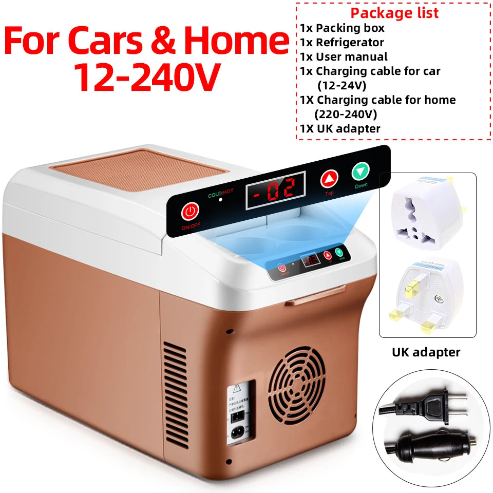 Yannice 15L Portable Mini Fridge — Home & Car Refrigerator with Digital Display & Super Cooling for Camping