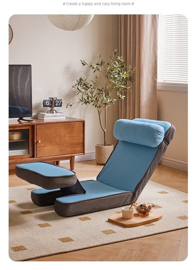 Cotton Folding Floor Sofa with Backrest