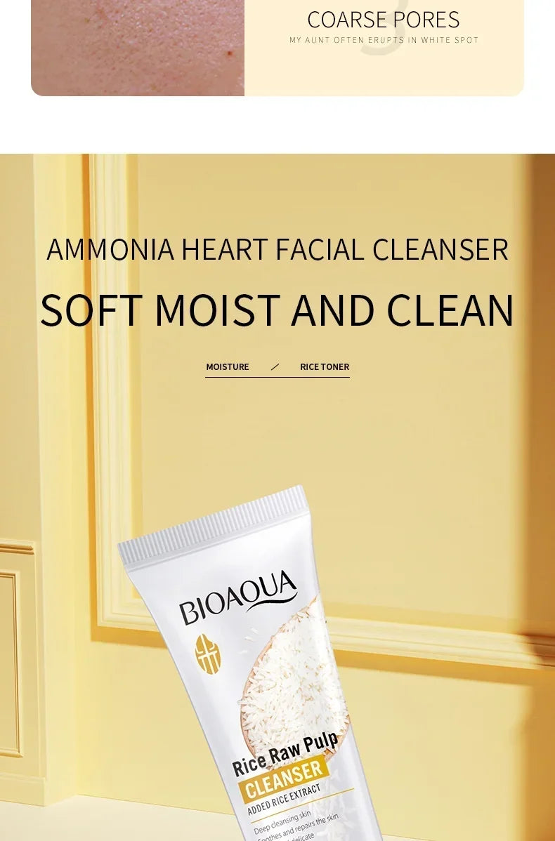 BIOAQUA Rice Cleanser Oil Control Moisturizing Foam