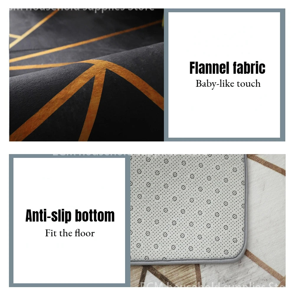 Nordic Geometric Large Area Rug – Machine Washable Non-Slip Carpet for Living Room