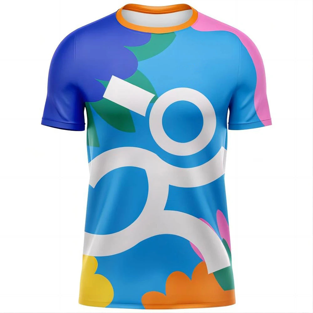 Men's Oversized Streak Print Casual T-Shirt