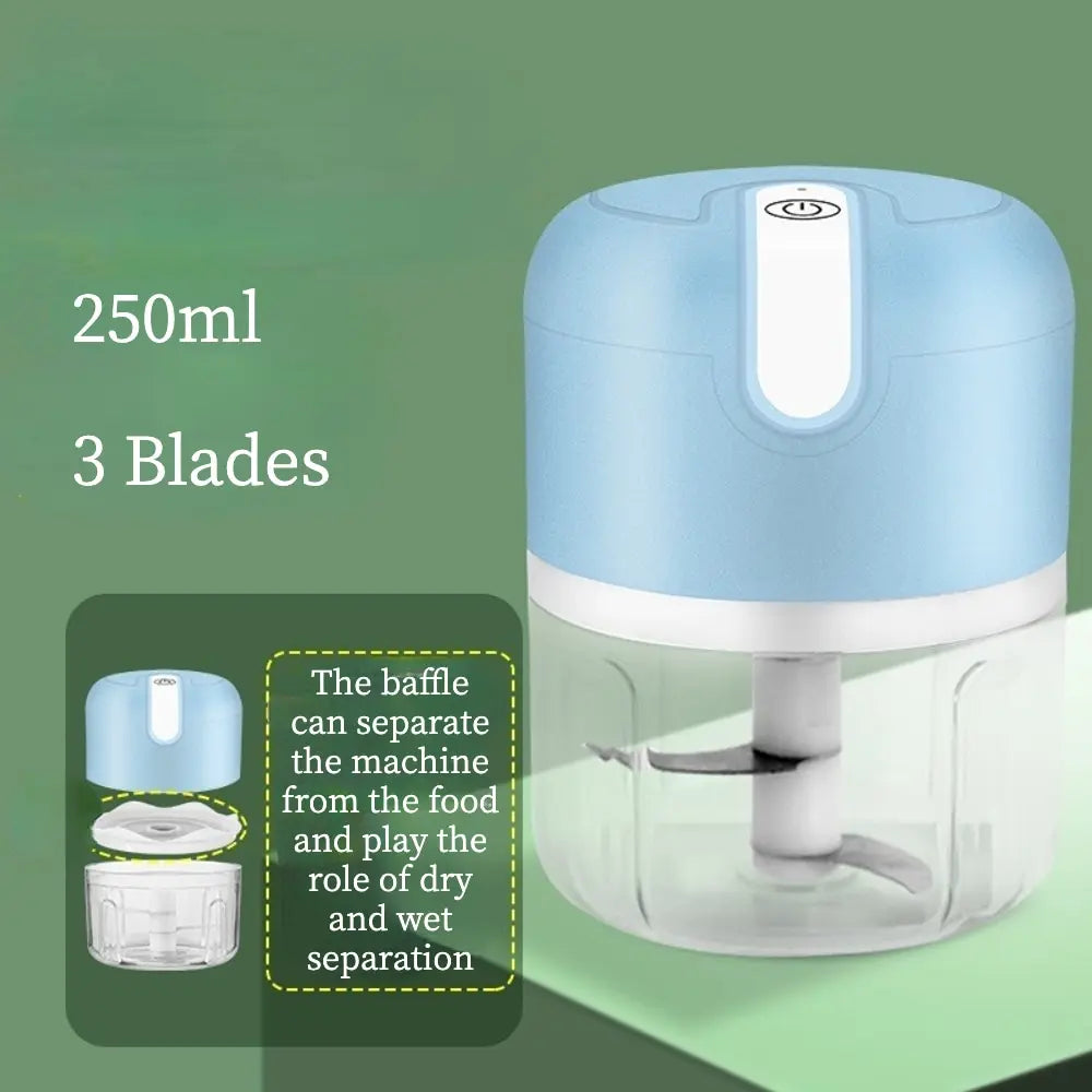 Electric Garlic Masher & Portable Chopper — USB Charging Mini Meat Grinder & Vegetable Chopper